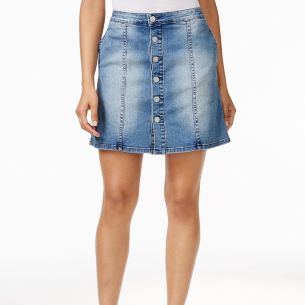 Calvin Klein full button up jean skirt, worn once